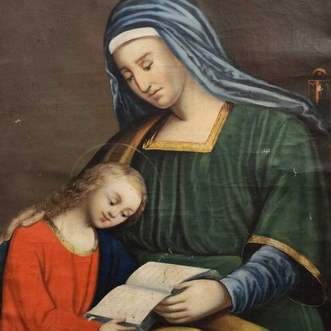 Europeisk skole (XIX) - Madonna mit Jesuskind