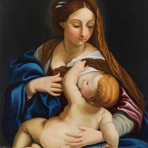 Carlo Maratta (1625-1713), Ambito di - Madonna del latte