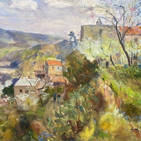 Antonio D'Urso (1934-2015) - Paesaggio di campagna