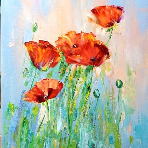 Nelu Gradeanu (XX-XXI) - Poppies in the heat of summer