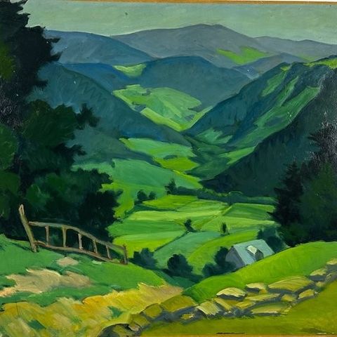 Pierre Edmond Peradon (1893-1981) - L'Alsace chemin menant à la vallée