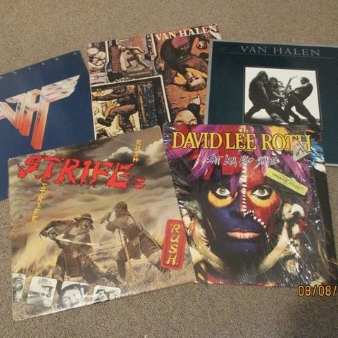 Strife, Van Halen, David Lee Roth - Great Hard Rock - LP-album (flere elementer)