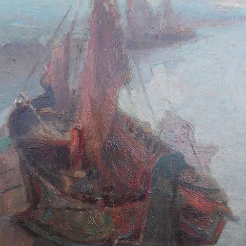 Moortgat Achiel (1881-1957) - Boten op de schelde