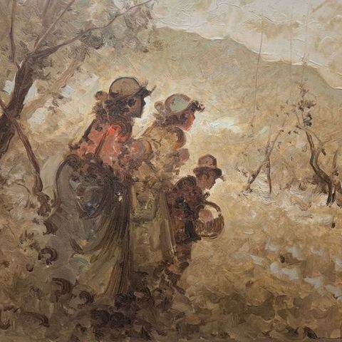 Antonio Pecoraro (1938-?) - Ragazze in campagna