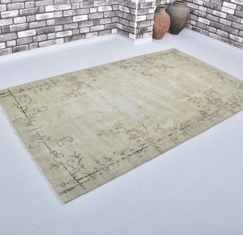 Beige vintage tyrkisk ullteppe - Teppe - 248 cm - 151 cm