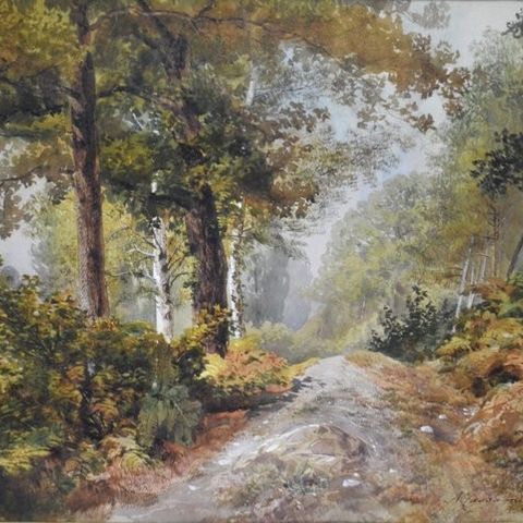 Armand Théophile Cassagne (1823-1907) - Chemin dans la forêt de Fontainebleau