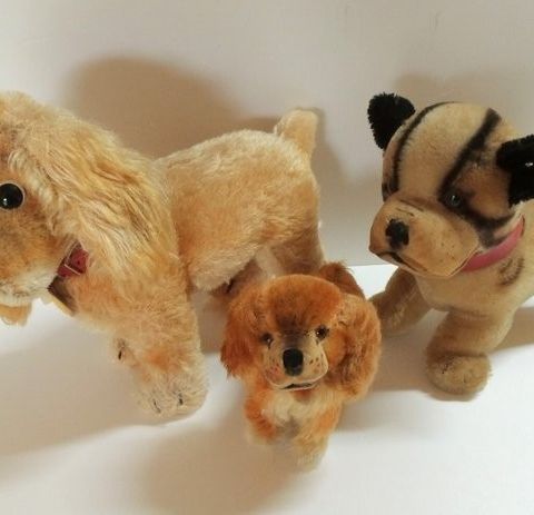 Steiff - Statue - Original Steiff Hunde Trio - Cocker Spaniel "Cockie" , Pekinäs