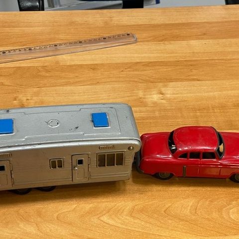 Unknown  - Tinnleke - Japanese Tinplate Car & Caravan, Unboxed - Japan