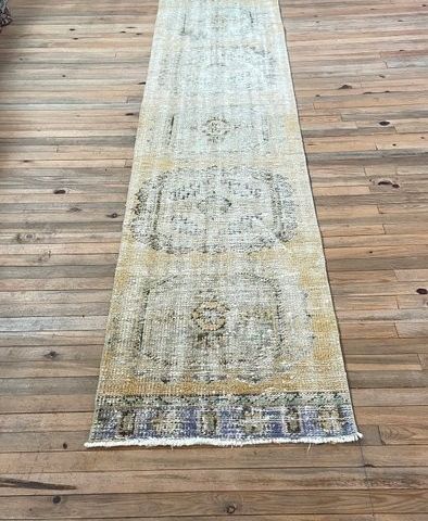 Vintage Runner Rug - Løper - 310 cm - 76 cm - Økologisk ullteppe