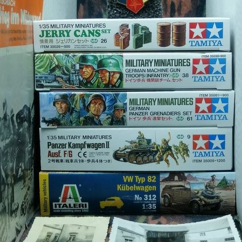 Tamiya + Italeri - Leketøy AfrikaKorps : 5 kit nuovi in plastica da assemblare s