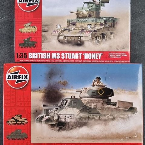 Airfix 1:35 - Modellsett  (2) - WWII Allied Tanks - British M3 Stuart "Honey" - 