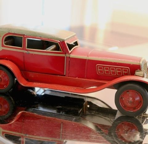 Distler  - Tinn lekebil Distler 1930's Tinplate & Clockwork Roadster Cabriolet W