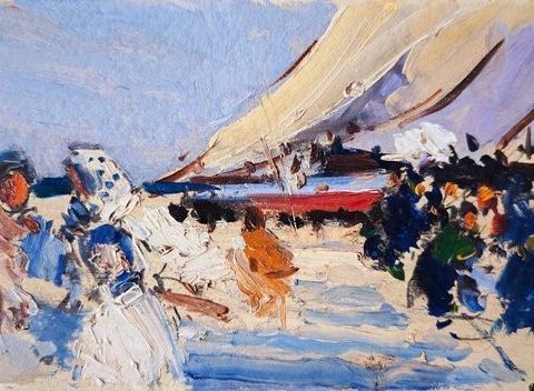 Escuela impresionista valenciana (XIX) tras Joaquín Sorolla y Bastida - Marinero