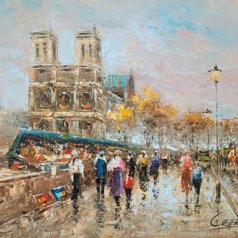 Christof Vevers (1962) - Notre Dame ~ Paris ~ Les bouquinistes