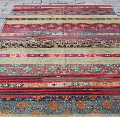 Teppe - 292 cm - 175 cm - Tyrkisk Nomadic Kilim-teppe