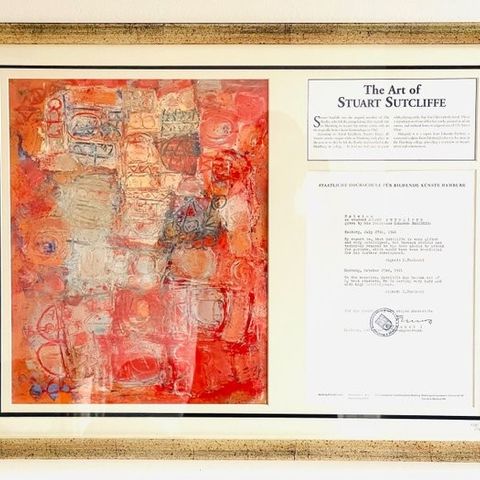 The Beatles - Stuart Sutcliffe limited edition COA #175 framed print - Artwork, 