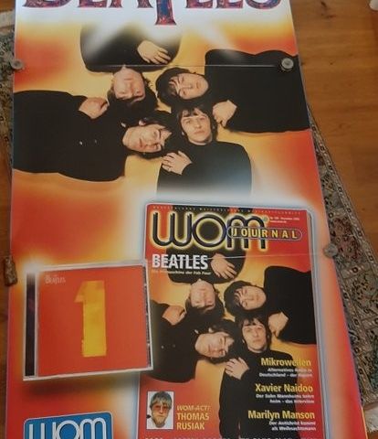 Beatles - Promotion Poster for World Of Music The Beatles album "1" - 25 years o