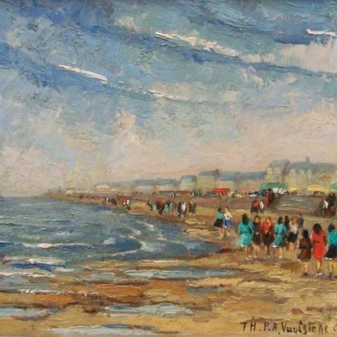 Theo Paul Antoine Vuylsteke de Laps (1895-?) - Noordzeestrand bij  Oostende .