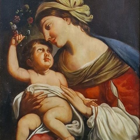 Scuola italiana (XIX-XX) - Madonna con bambino