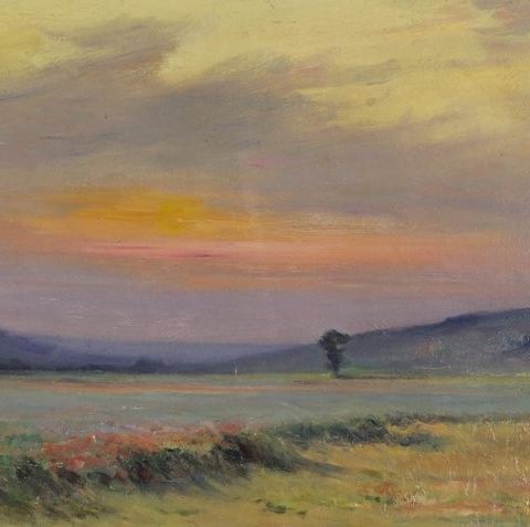 Louis Jules Albert Coignard (1895-1928) - Coucher de soleil sur la plaine