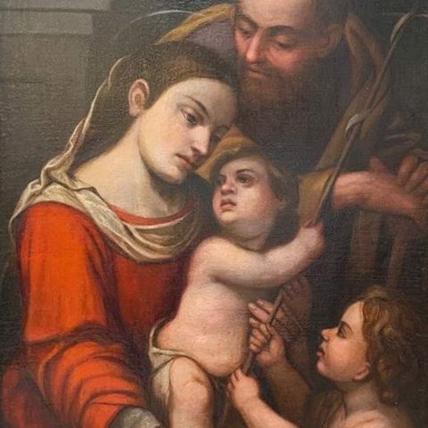 Escuela granadina (XVII) - The Holy Family with the infant Saint John the Baptis