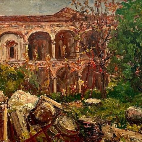 Carlo Aimetti (1901-1987) - Cortile del vecchio ospedale (Milano)