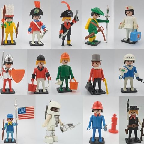 15 Nostalgische Playmobil figuren - GEOBRA - Playmobil Collectible - Tyskland