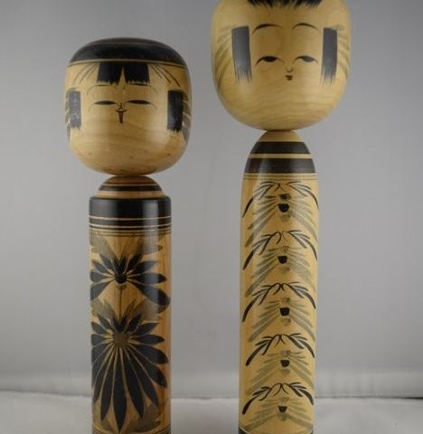 Svart Kokeshi - Tre - Japan - Sh?wa-periode (1926   1989)