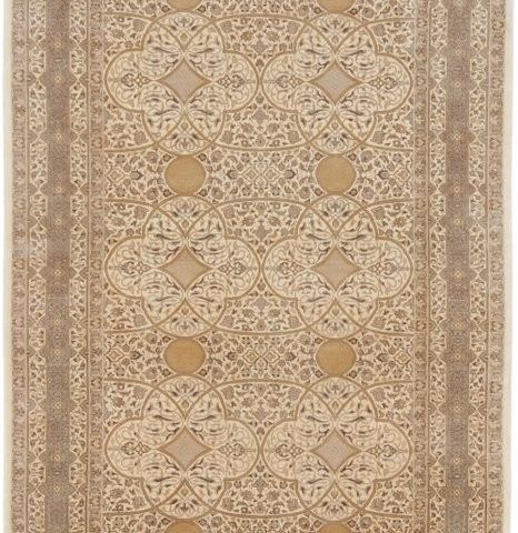 Isfahan Wool & Silk Carpet with Luxurious Design - Nydelige silkehøydepunkter - 