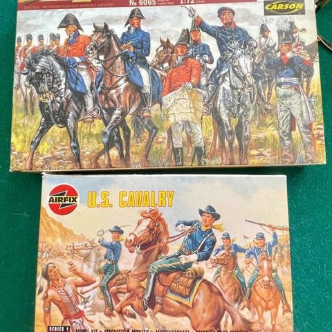 Miniatyrfigur - Airfix: US Cavalry 1/72 - Italeri: British and Prussian General 