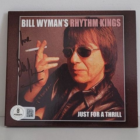 The Rolling Stones - Bill Wyman - Signert CD-omslag med Beckett COA