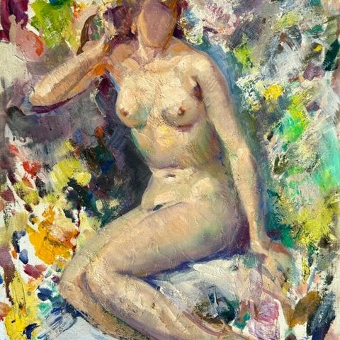 Robert Falcucci (1900-1988) - A French Modernist portrait of a nude