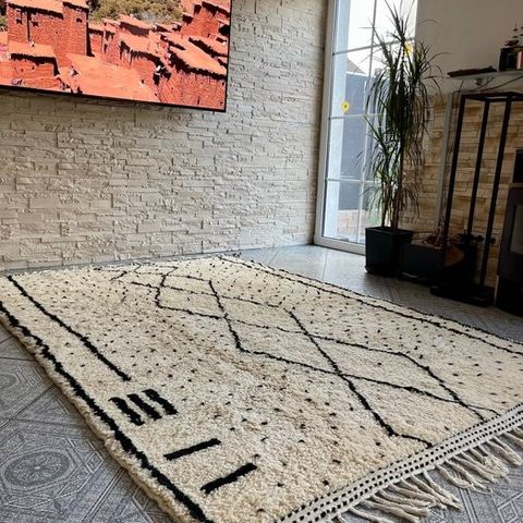 Beni Ourain Rug - Autentisk Berber-håndverk fra Marokko - Teppe - 270 cm - 180 c