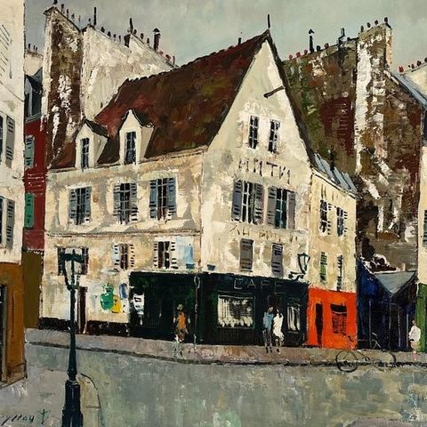 Jacques Bouyssou (1926-1997) - Paris le café vert