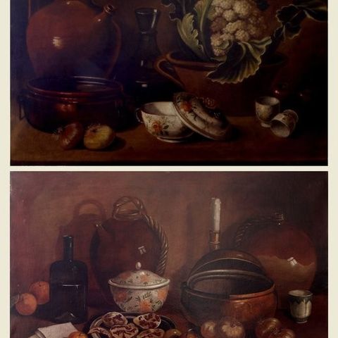 Carlo Magini (1720-1806), Attribuito a - A couple of still life