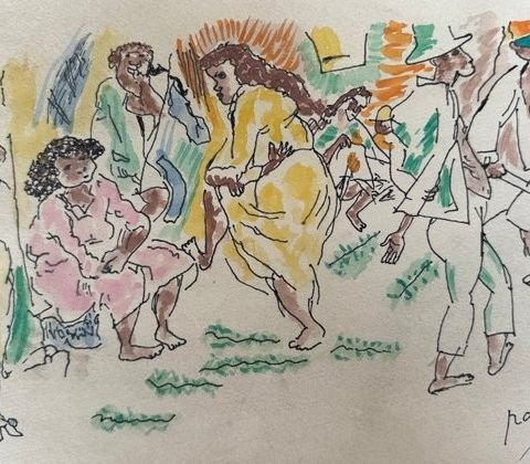 Jules Pascin (1885-1930) - Street sence