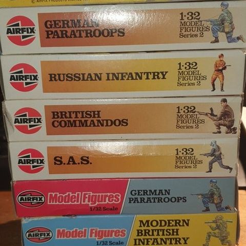 Airfix - Lekesoldat Military series: German, Russian, British, SAS, etc - 1980–1