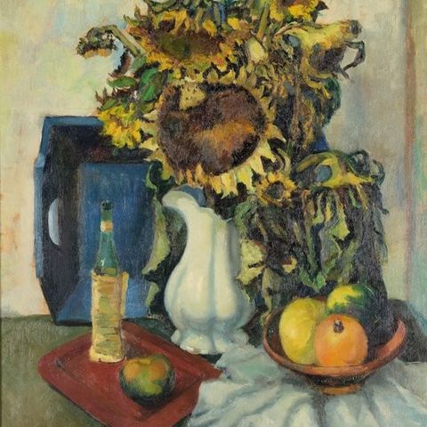 Wil van Dinther (1917-1997) - Still life with sunflower