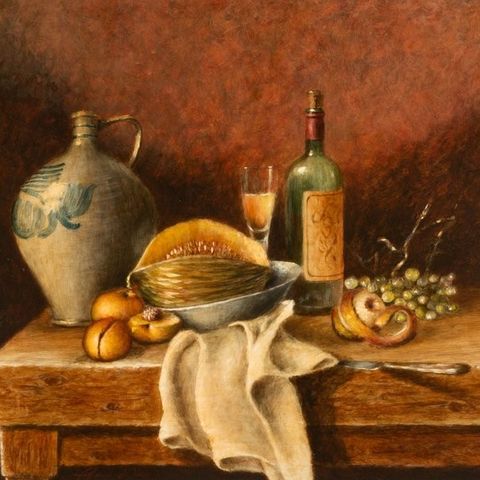 Chris de Vos,(XX) student of Le Mair - Still life on table