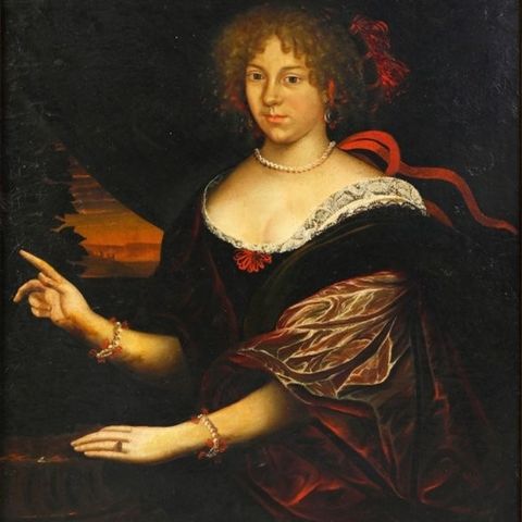 Pieter van Anraedt (1675-1699), Attributed to - Portrait of Margaretha Barbara d