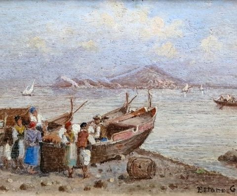 Ettore Gianni (XIX-XX) - Marina di Napoli