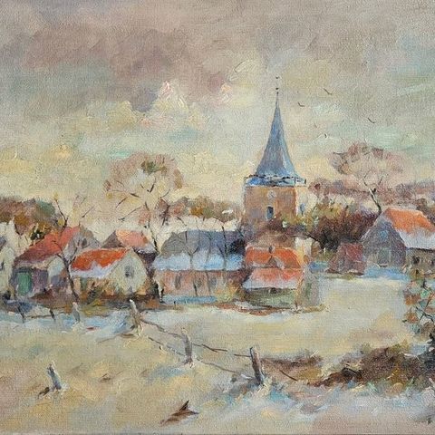 Gerben "Germ" de Jong (1886-1967), Circle of - Impressionistisch zonnig winterla