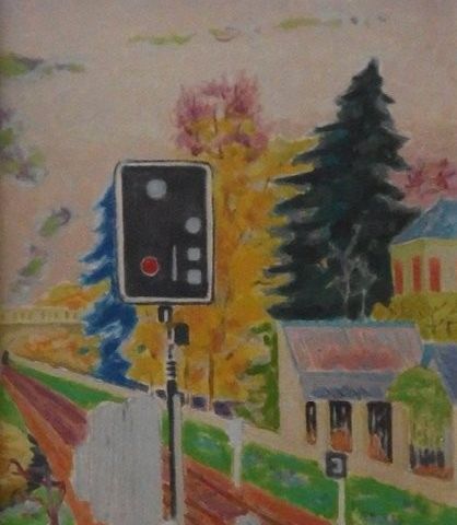 Jules Cavailles (1901-1977) - Chemin de Fer : le Signal