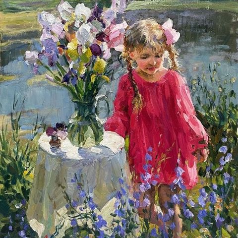 Vladimir Goussev (1957) - Fillette aus Iris