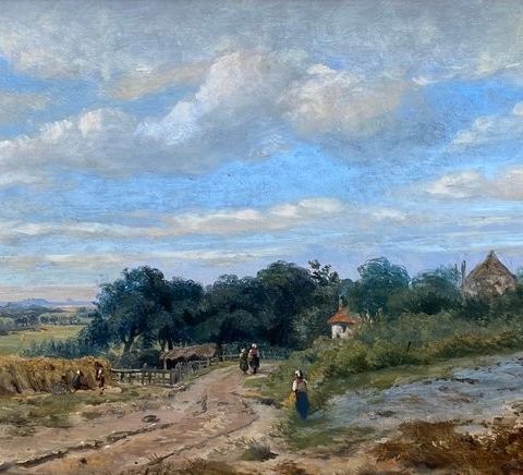 J. H Weissenbruch (1824-1903), Circle of - Hollands landschap