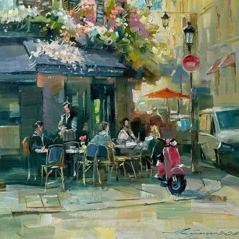 Andriy Kulyk (1972) - Blooming cafe