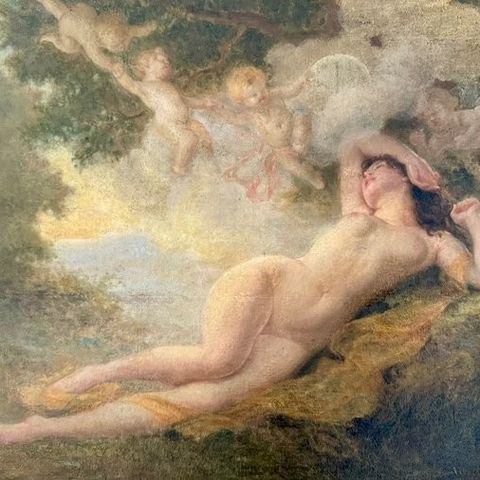 Albert-Auguste Fourie (1854-1937) - Venus with putti