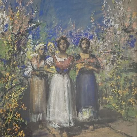 Roberto Carignani (1894-1975) - Donne tra i fiori