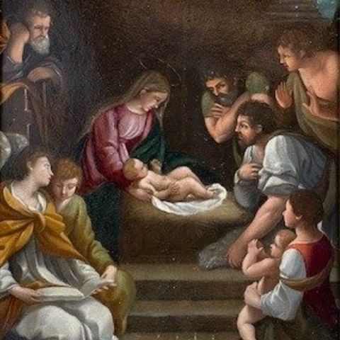 Ludovico  Carracci (1555-1619), Attribuito (Prof. Vittorio Sgarbi) - Natività