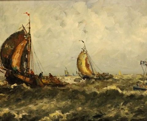 Wim Bos (1906-1974) - Botters Zuiderzee